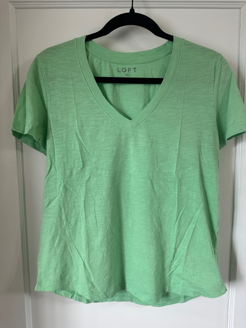 LOFT Mint Green V-Neck Short Sleeve Tee